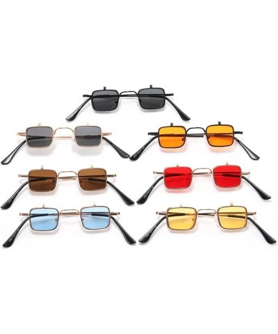 Small Frame Square Flip Personality Sunglasses Men and Women Hip-hop Prom Party Decorative Sunglasses (Color : G, Size : 1) 1...